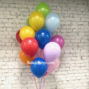 15 разноцветных шаров оттенка пастель с гелием букет шаров с гелием купить