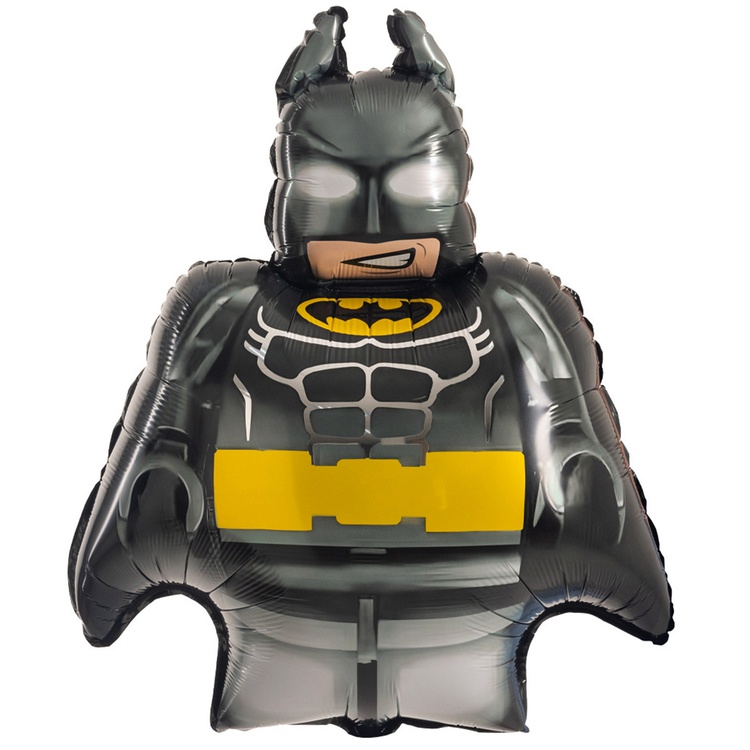 Фольгированный воздушный шар с гелиемв виде LEGO Бэтмена — стильный выбор для фанатов комиксов и тематических вечеринок.