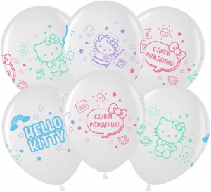 Hello Kitty С ДР 30см, 1шт. букет шаров с гелием купить