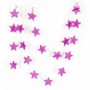 Подвеска-звезда в розовом цвете для украшения праздника и праздничного интерьера, купить в Букет шаров Измайлово.