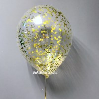шар с конфетти в виде золотых квадратиков букет шаров